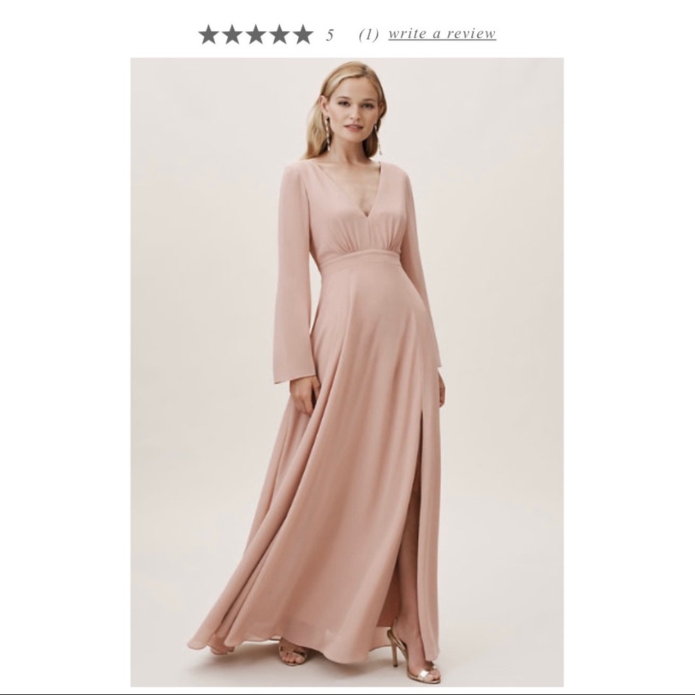 BHLDN Doria Prom or Bridesmaid Dress- whipped apricot color